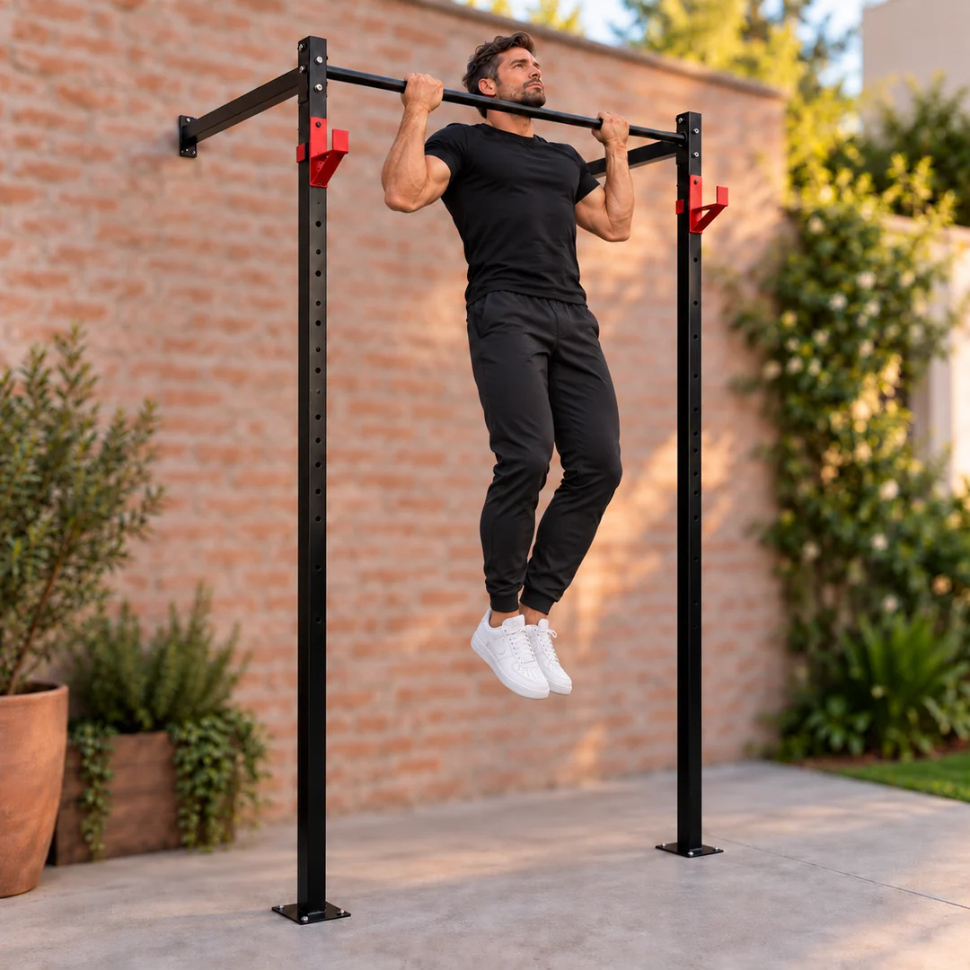 Dominadas en el rack de pared