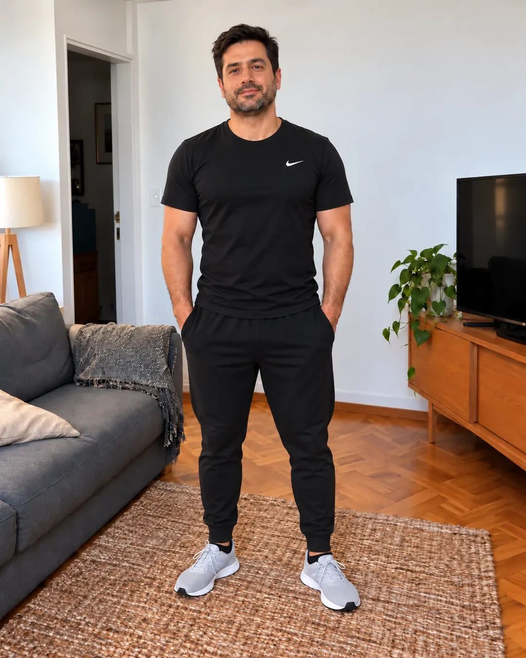 El mismo hombre tres meses después, más en forma